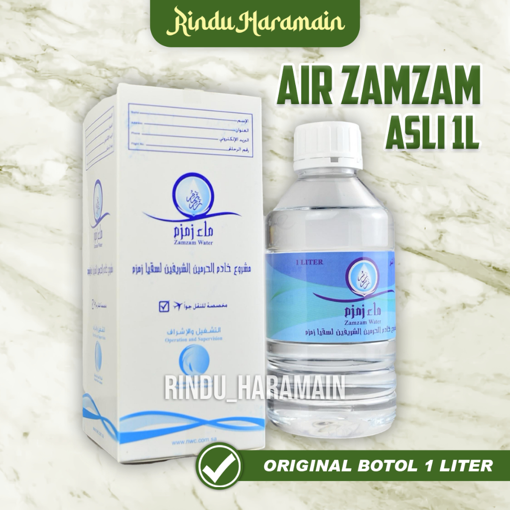 

Air Zamzam 1L Asli Original Kemasan Biru