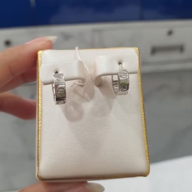 Anting Jepit Emas Putih,1.65gram