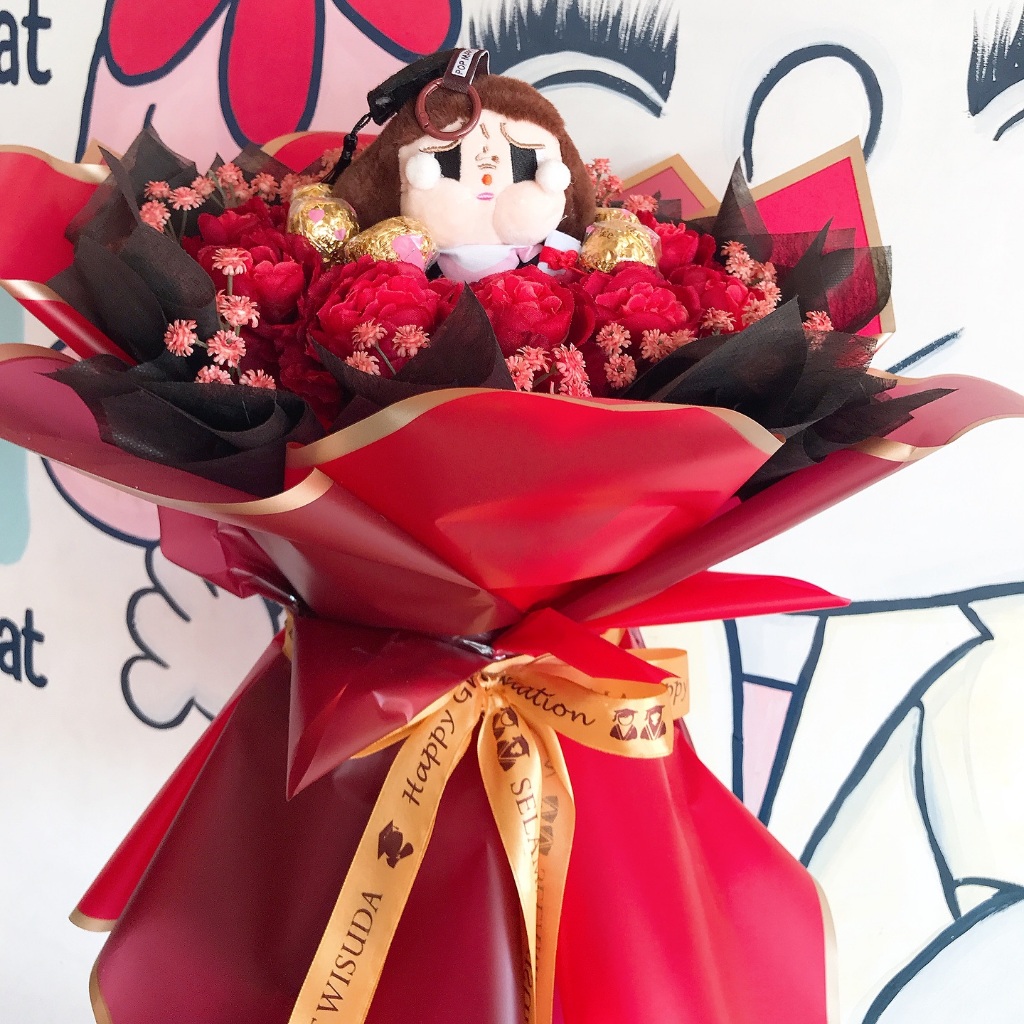 

Buket Coklat Wisuda Karakter Cry Baby