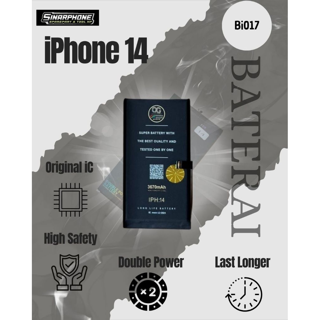 BATERAI IPHONE 14 | IPHONE 14+ | IPHONE 14 PRO | IPHONE 14 PRO MAX