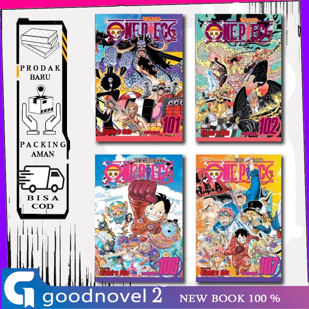 One Piece, Vol. 101 - 107 (Komik Manga) by Eiichiro Oda (English Version)