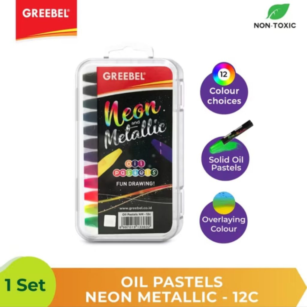 

krayon/Oil pastels Grebel Neon And Metallic 12C