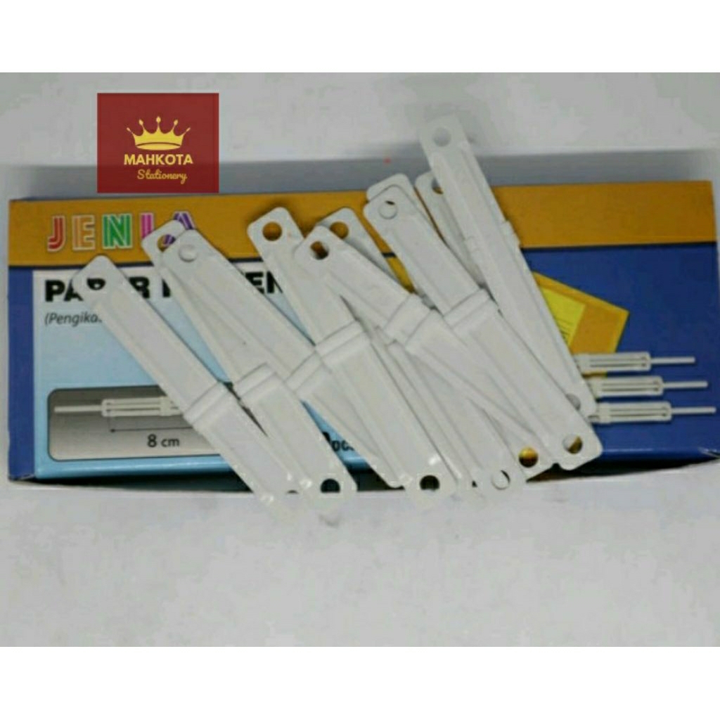 

Paper Fastener JENIA Putih/Aco plastik Pengikat Penjepit Kertas