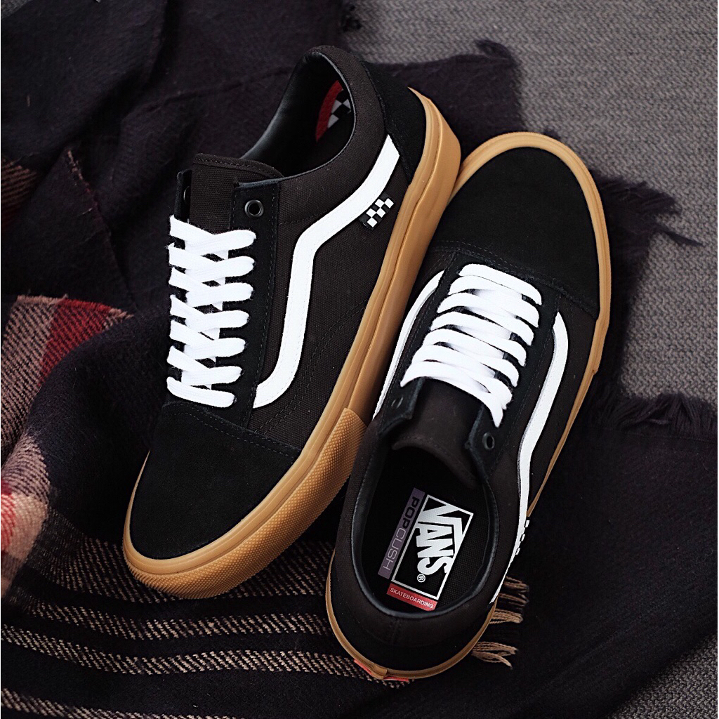 Sepatu Vans Old Skool Pro Skate Black Gum 100% ORIGINAL RESMI