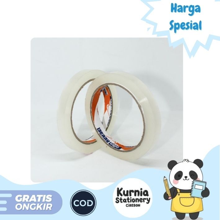 

Berry Tape Solasi Lakban 12 MM ( 1/2 inch ) x 72 yard ( Satuan )