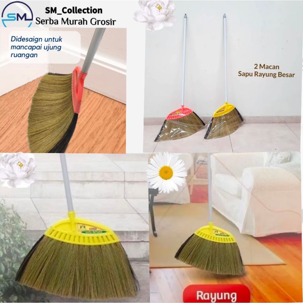 sapu ijuk/sapu lantai sapu senar/alat pembersih lantai/sapu 2macan rayung besar