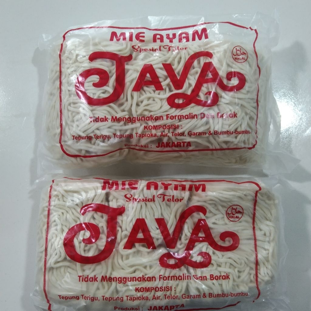 

MIE AYAM/MIE KERITING JAVA, ISI 6 PORSI 500g