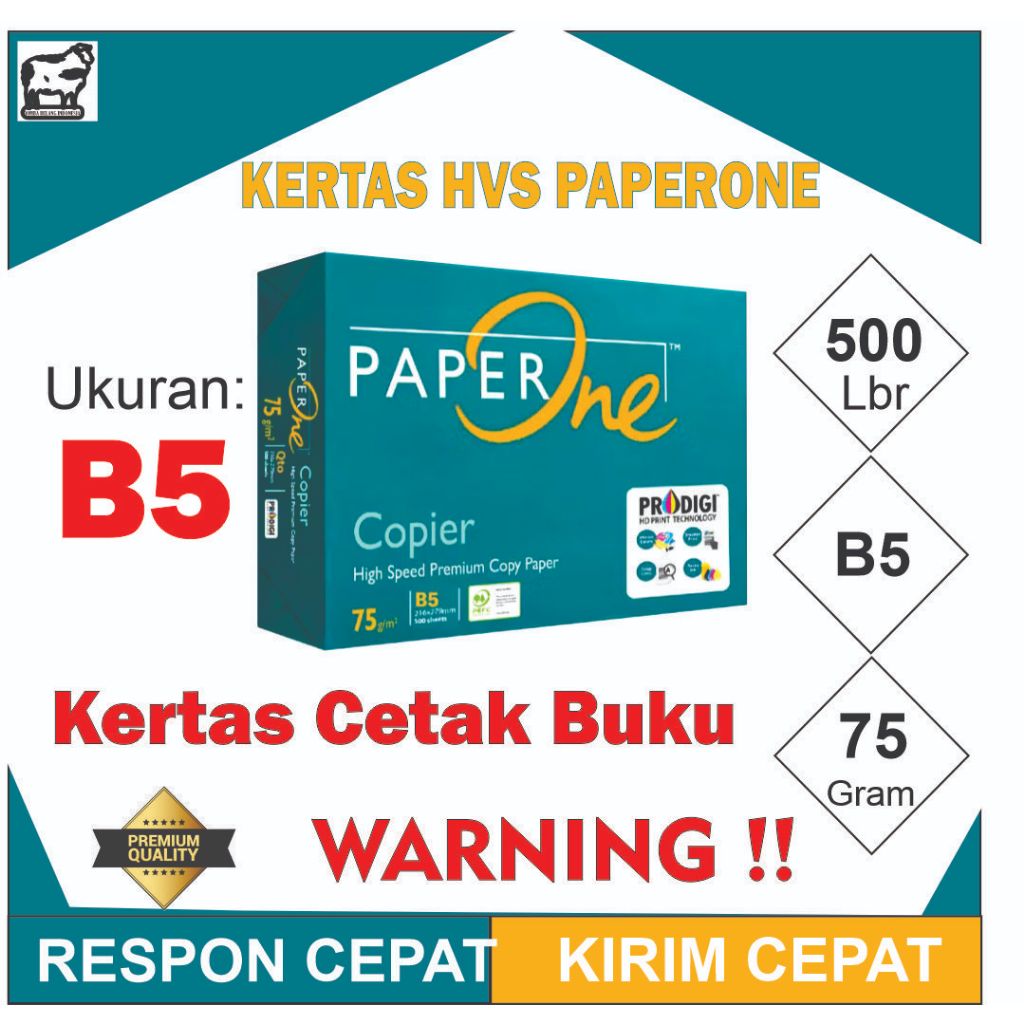 

BH01 Kertas HVS Paperone B5 75 gram 1 Rim ( lembar) Kertas Cetak Buku Sekolah, Kampus, Pelajaran