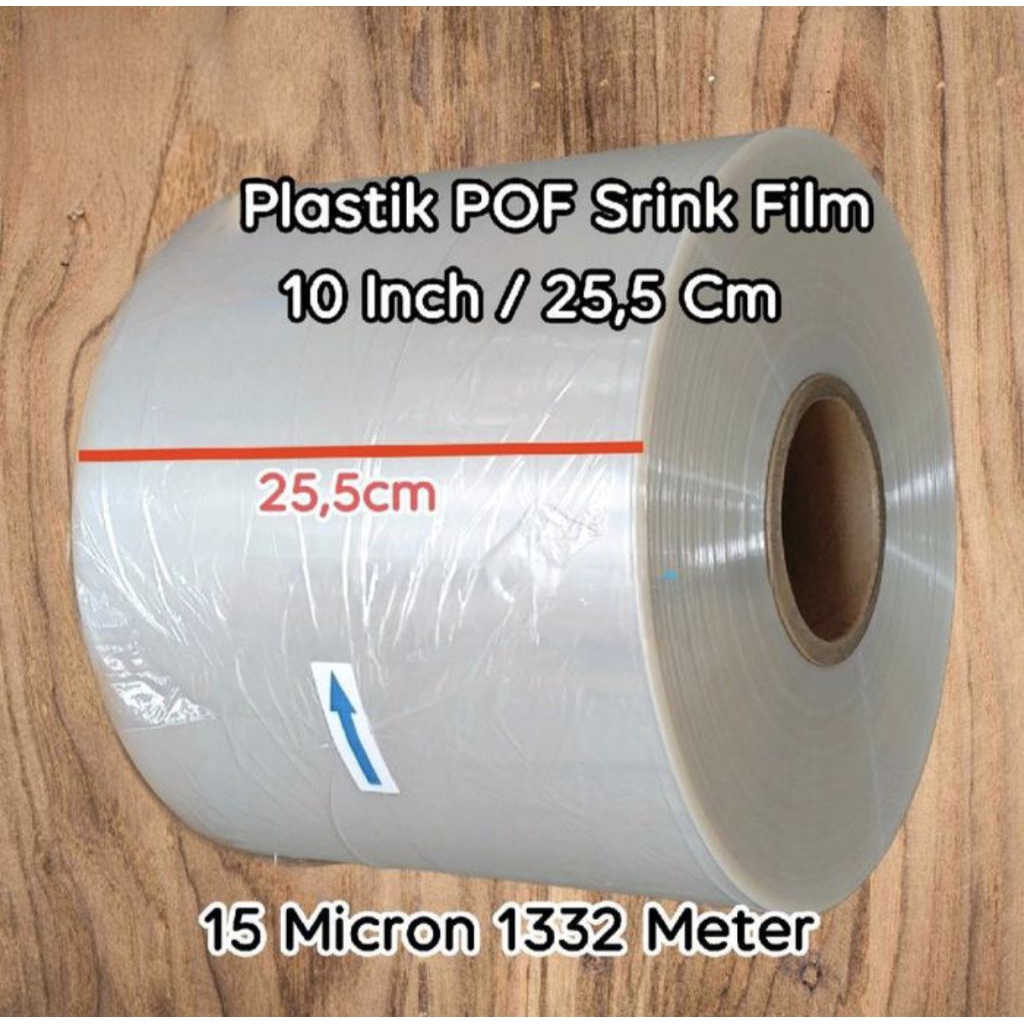 

Plastik shrink Fop uk 10inci/25cm x 15mic x 1332x ROLL