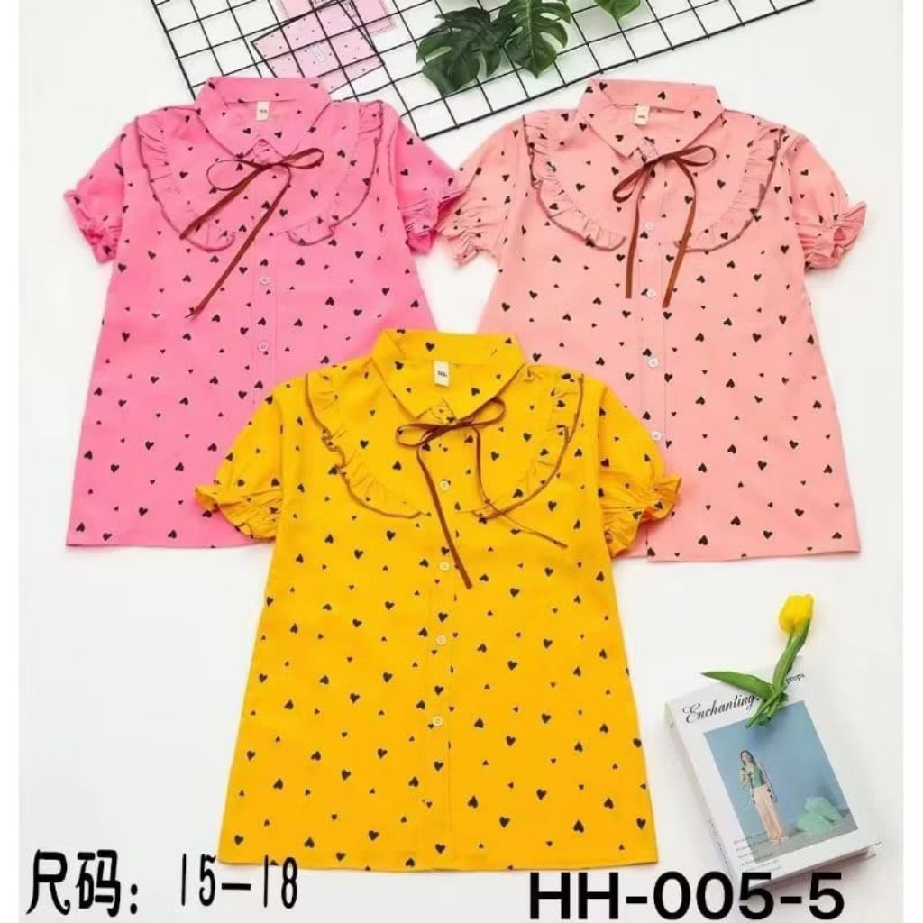 Kemeja anak perempuan import