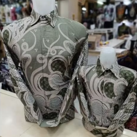 Motif terbaru batik solo premium couple anak dan bapak