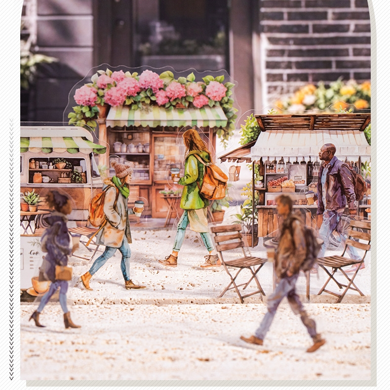 

[Artopia] Sticker Coffee Market CM Stiker Kopi Pasar Toko Orang Pedagang Kaki Lima Vending Machine