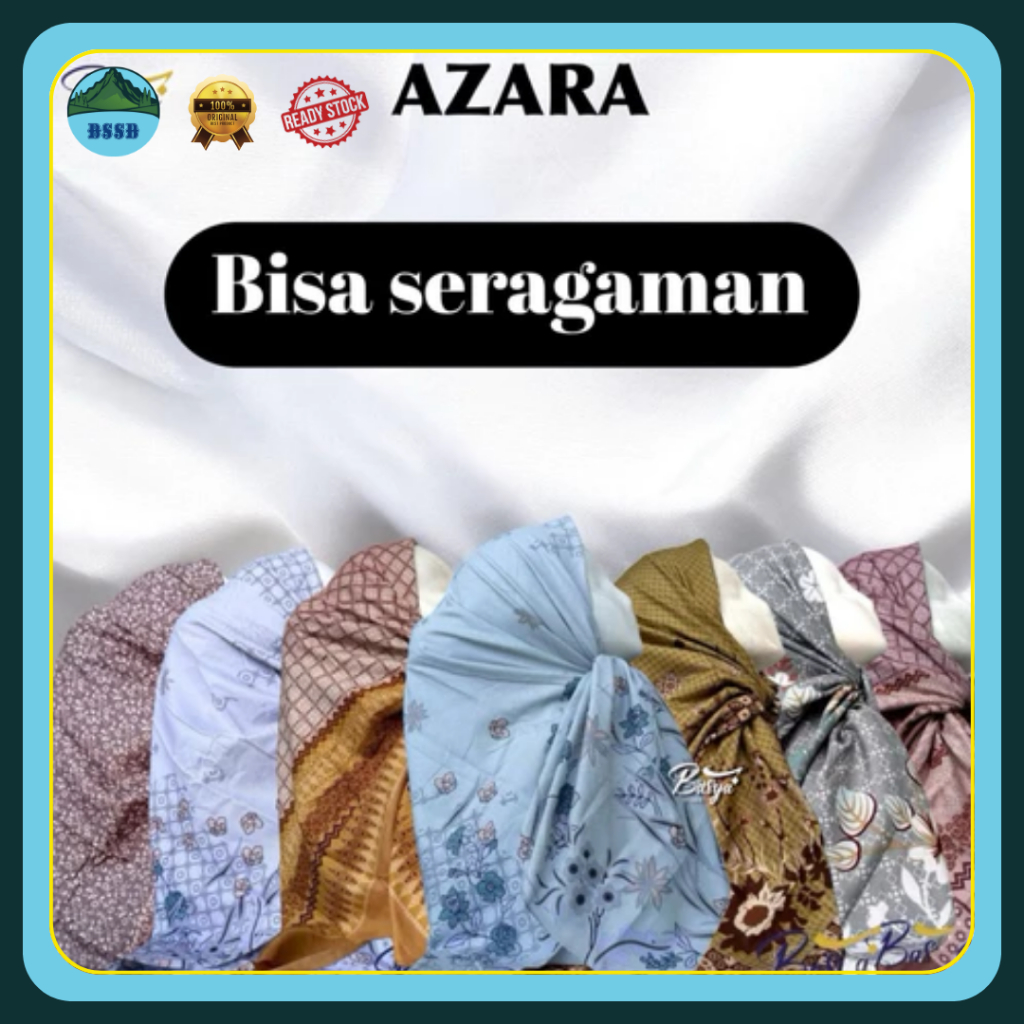 Azara Oskara Motif Denay | Jilbab Segi Empat Motif | Hijab Voal Premium | Kerudung Azara Oskara