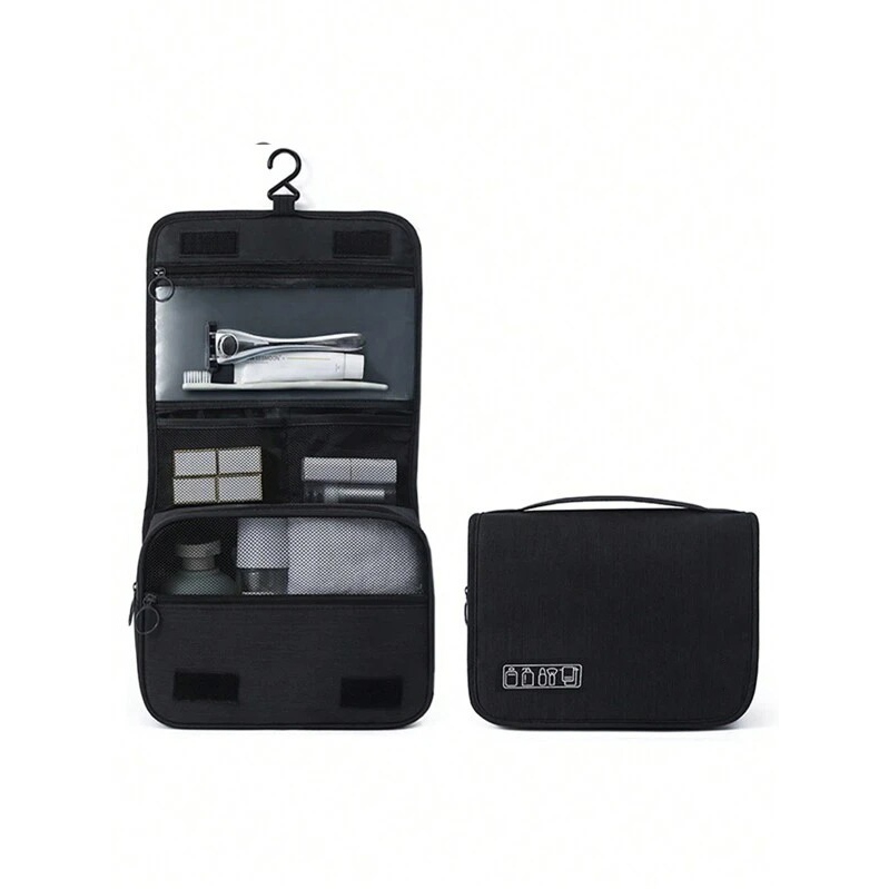 Tas Travel Perlengkapan Alat Mandi Toiletry Kosmetik + Gantungan / Alat Mandi Traveling