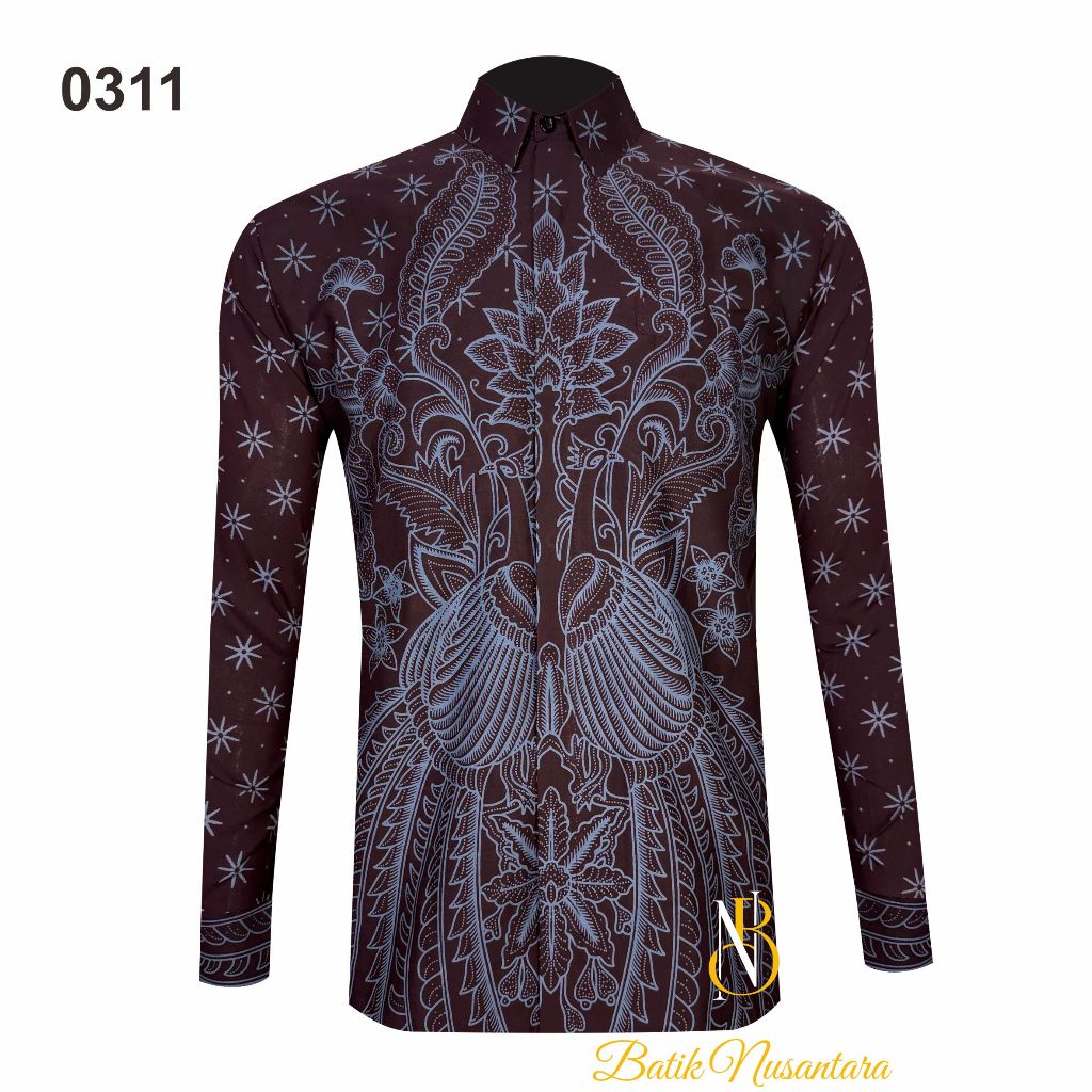 

Batik Nusantara Indonesia Kemeja Batik Slimfit Lapis Furing 0311 / Batik Pria