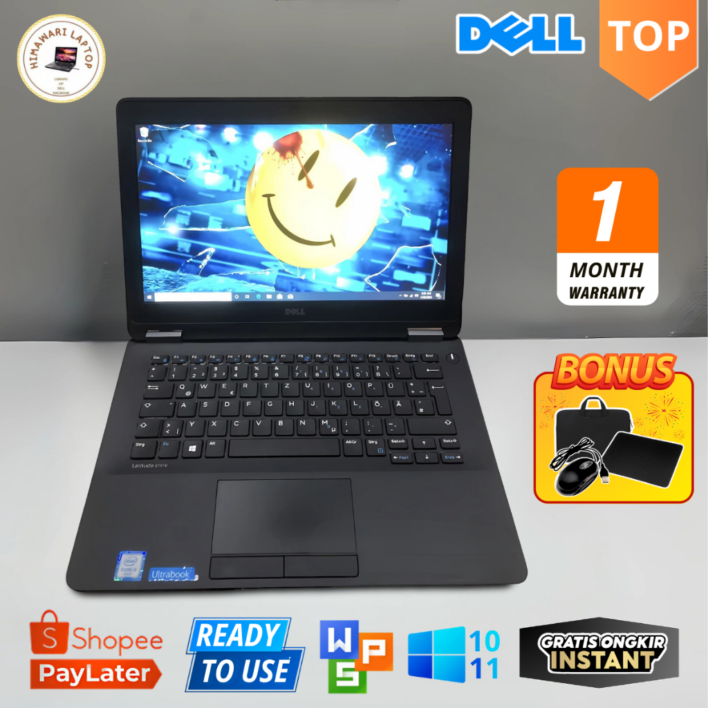 LAPTOP MURAH DELL LATITUDE 3400 3189 7240 / 7250 / 7270 CORE I5/I7 GEN6 Layar 12,5 Inch -  SLIM