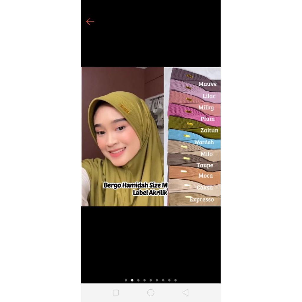 kerudung bergo hamidah
