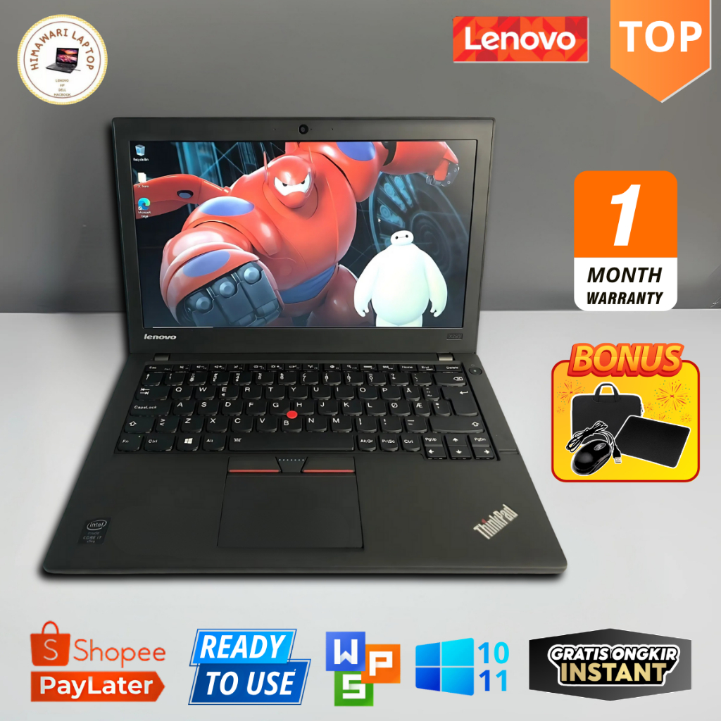 Laptop Lenovo Thinkpad X250 Core i5/i7 Gen5, Layar 12,5" Bergaransi