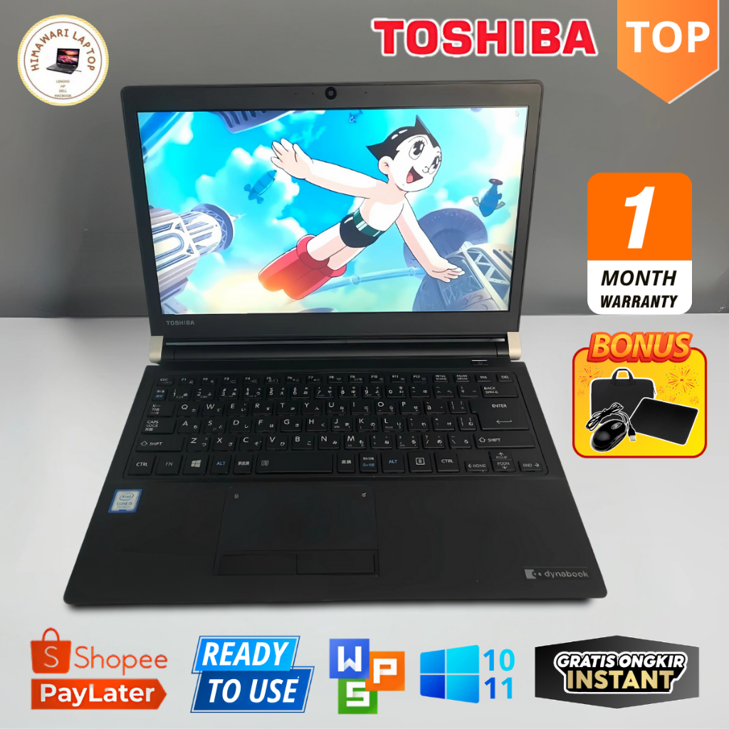 LAPTOP TOSHIBA R73 DYNABOOK CORE i3 GEN 7 - LAYAR 13,3" -  MURAH DAN BERGARANSI