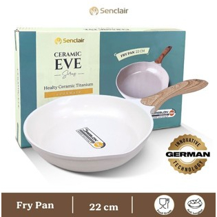 Senclair Eve Ceramic Wajan Anti Lengket Fry Pan 22 Cm Panci Penggorengan Cookware Peralatan Masak An