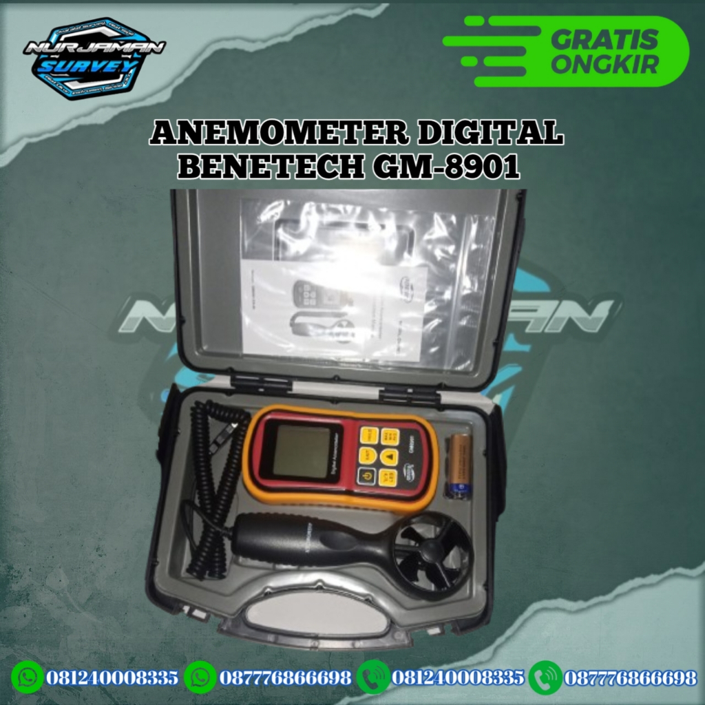 Anemometer Digital BENETECH GM-8901Alat Ukur Kecepatan Angin