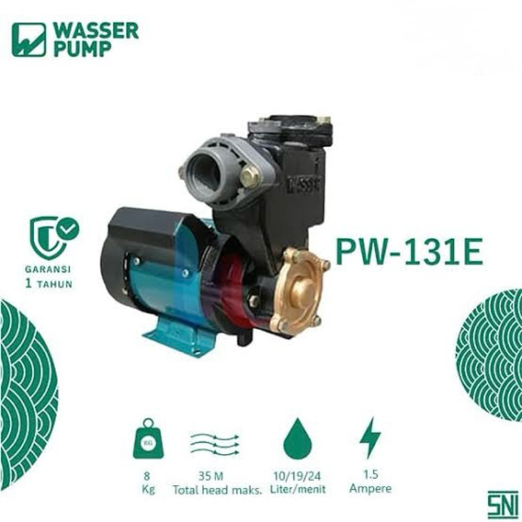 Pompa Sumur Dangkal Wasser PW 131 E / Shallow Pump Wasser PW 131E Manual / Pompa Sumur Wasser PW131 