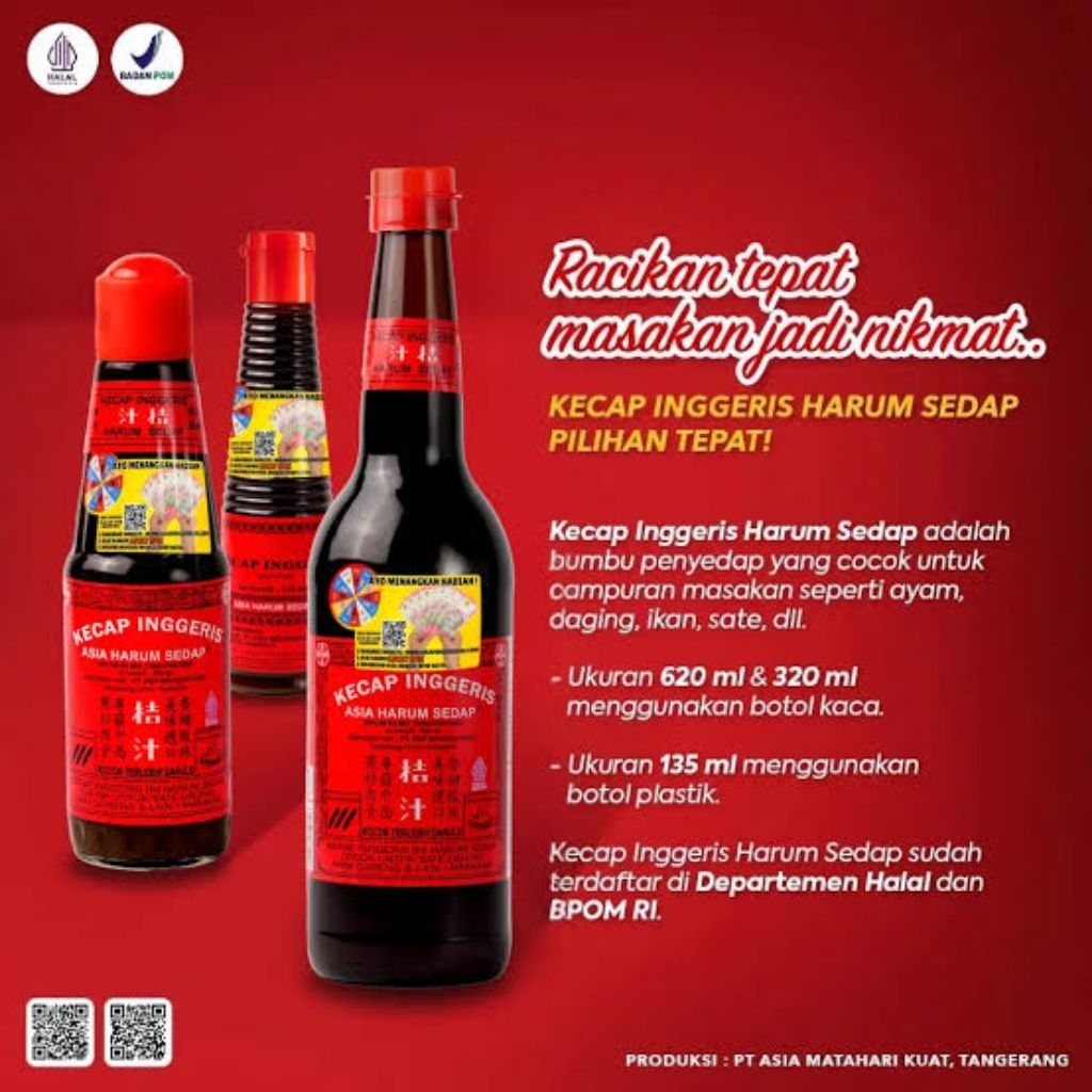 

Kecap Inggris Asia Harum Sedap 620ml Via instan