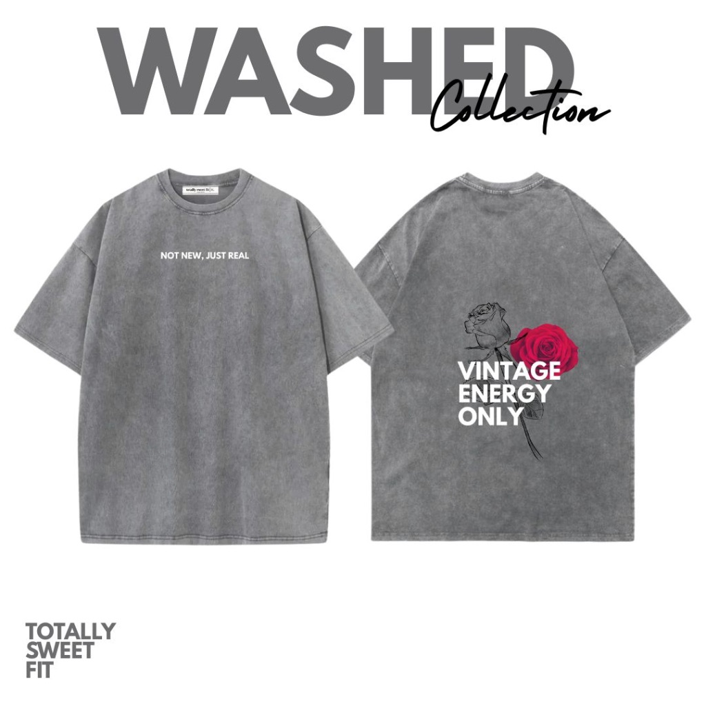 Vintage Grey Washed Oversized T-Shirt (Washed Collection)