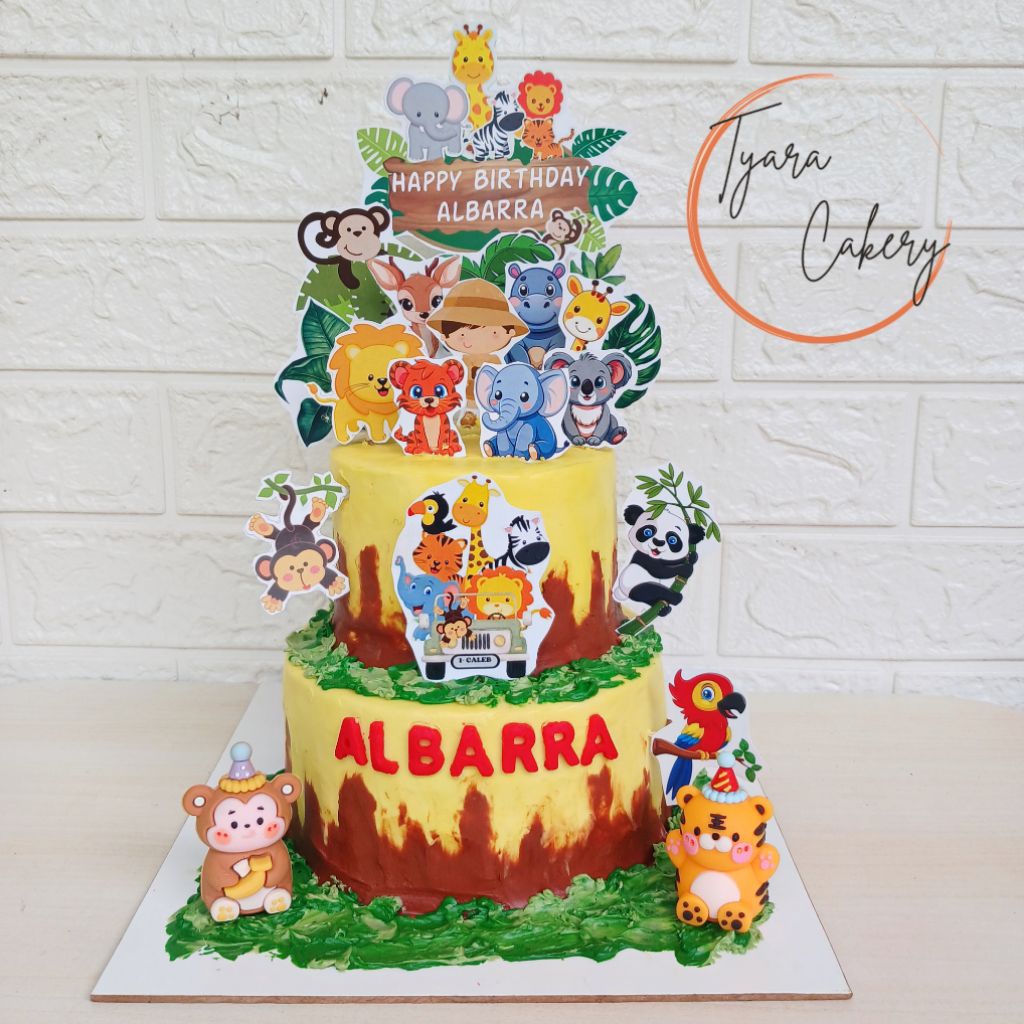 

KHUSUS OFFLINE | Cake Tema Safari | Cake Custom Bandung