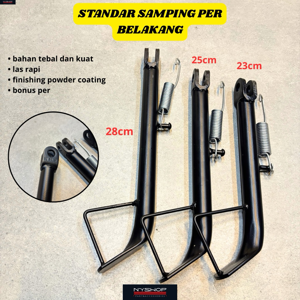 Standar Samping Satria Fu Satria 2 Tak Hiu Lumba Panjang 20cm 23cm 25cm 28cm Original