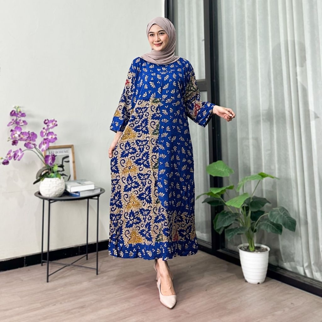 daster Ld 120 Maura daster jumbo Maura batik daster jumbo lengan panjang daster daster kekinian