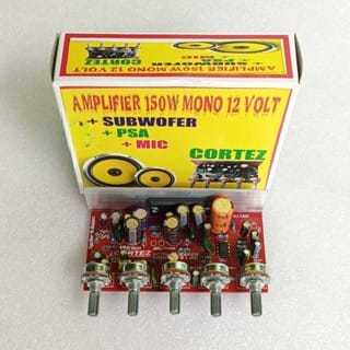 Power Ampli DC 12volt 150watt + Tone Control SUBWOOFER + mic