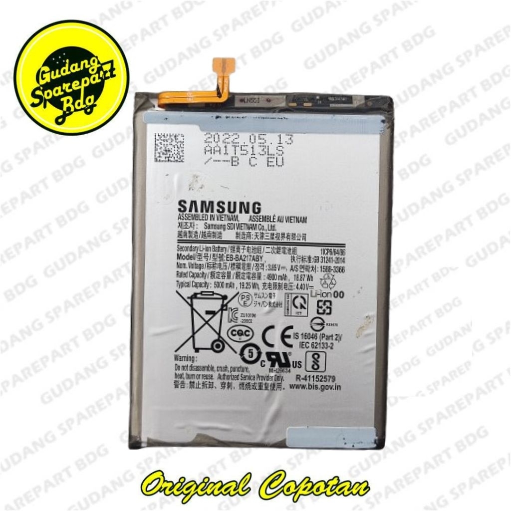 Baterai Samsung Galaxy A13 A12 A02 M02 A21S EB-BA217ABY Second Copotan