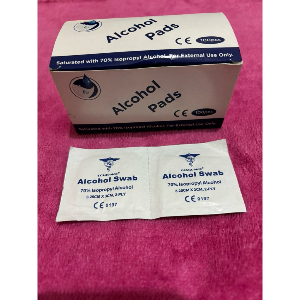 Alkohol Swab Cosmo Med 100pcs - Nail Prep Alcohol Pad