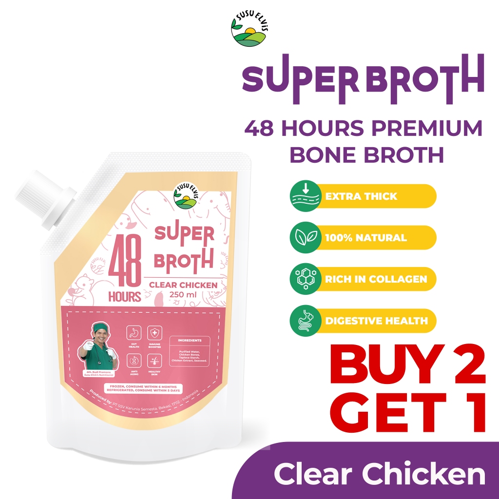 

Susu Elvis - Kaldu Tulang Murni Anjing Kucing 100% Natural - Premium Dog Cat Bone Broth - Super Broth - Clear Chicken