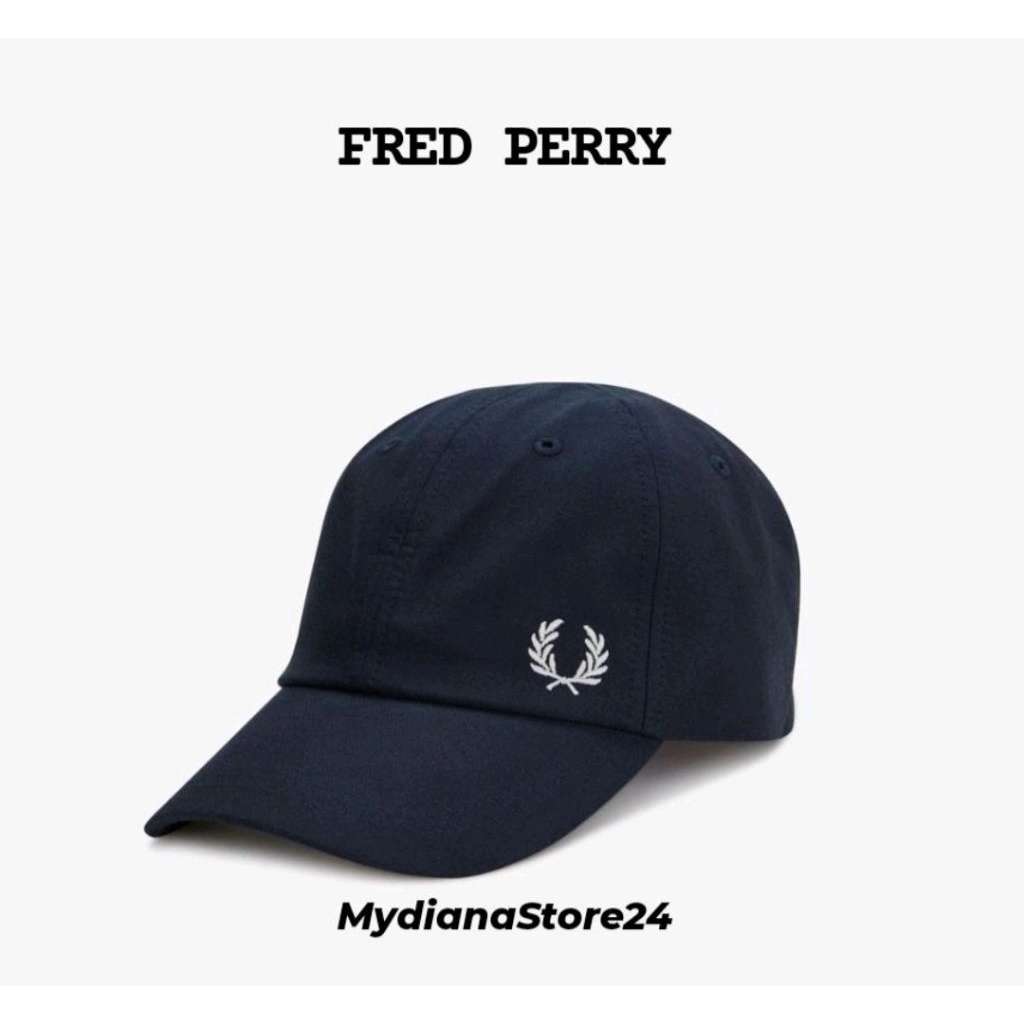 FRED PERRY - FRED PERRY OXFORD CAP  - NAVY