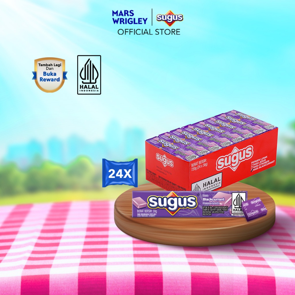 

SUGUS Stick Blackcurrant 30g X24