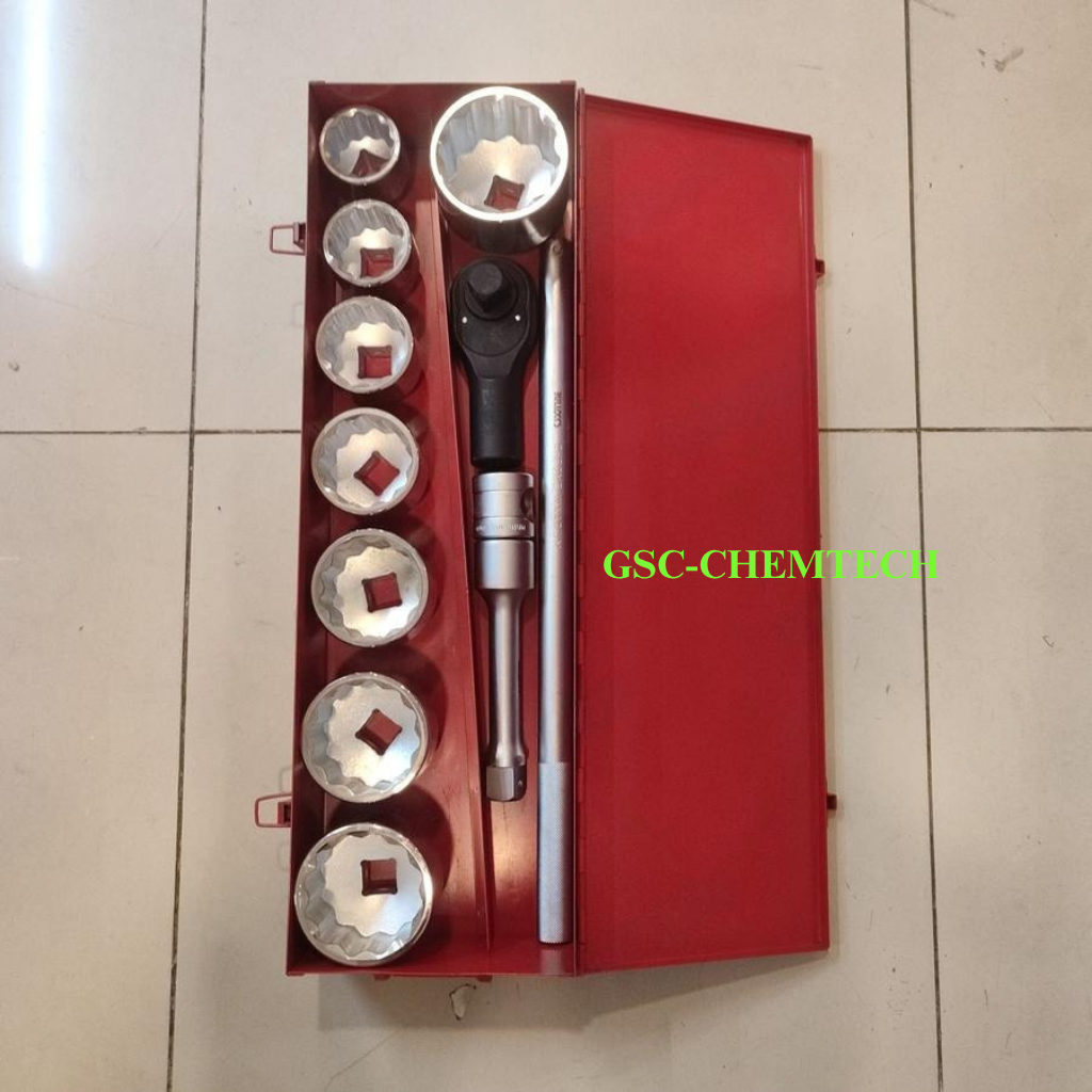 Kunci Socket Set Inch Bullock's 1" DR 12PT 1-13/16" s/d 3-1/8" (12Pcs)