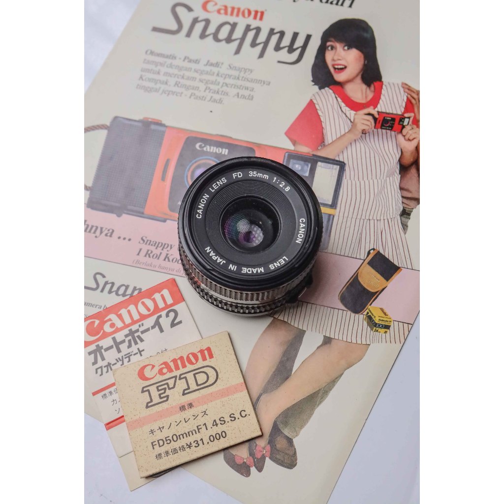 Lensa Manual Canon 35mm f2.8 New FD NFD Super Mulus Normal 