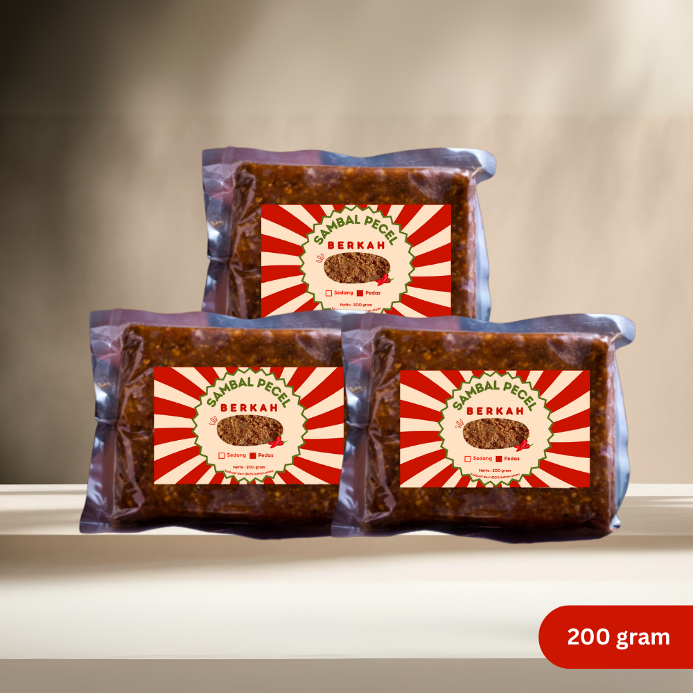 

Sambal Pecel 200gr @3 pcs – Kemasan Ekonomis, Level Pedas