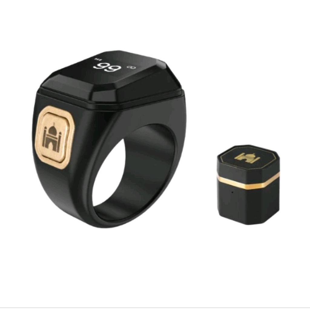 Tasbih digital ring led Zikir Ring Cincin Tasbih ring - Hitam, 20mm