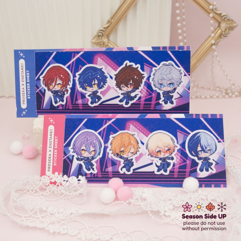 

Ensemble Stars!! x Project Sekai Colorful Stage Enstar x Proseka Collab Glitter Vinyl Sticker Sheet Fanart | Fanmerch | Anime | Game