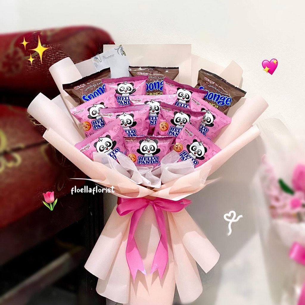 

READY bucket snack/ snack bouquet/ snack bucket hello panda