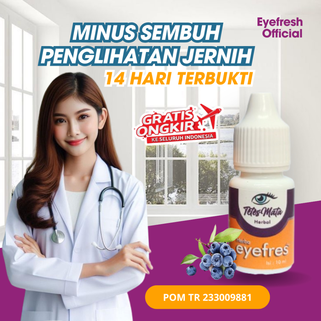 Eyefresh Obat Tetes Mata Minus bilberry - bilberry adawiyah asli - vitamin mata herbal - suplemen ma