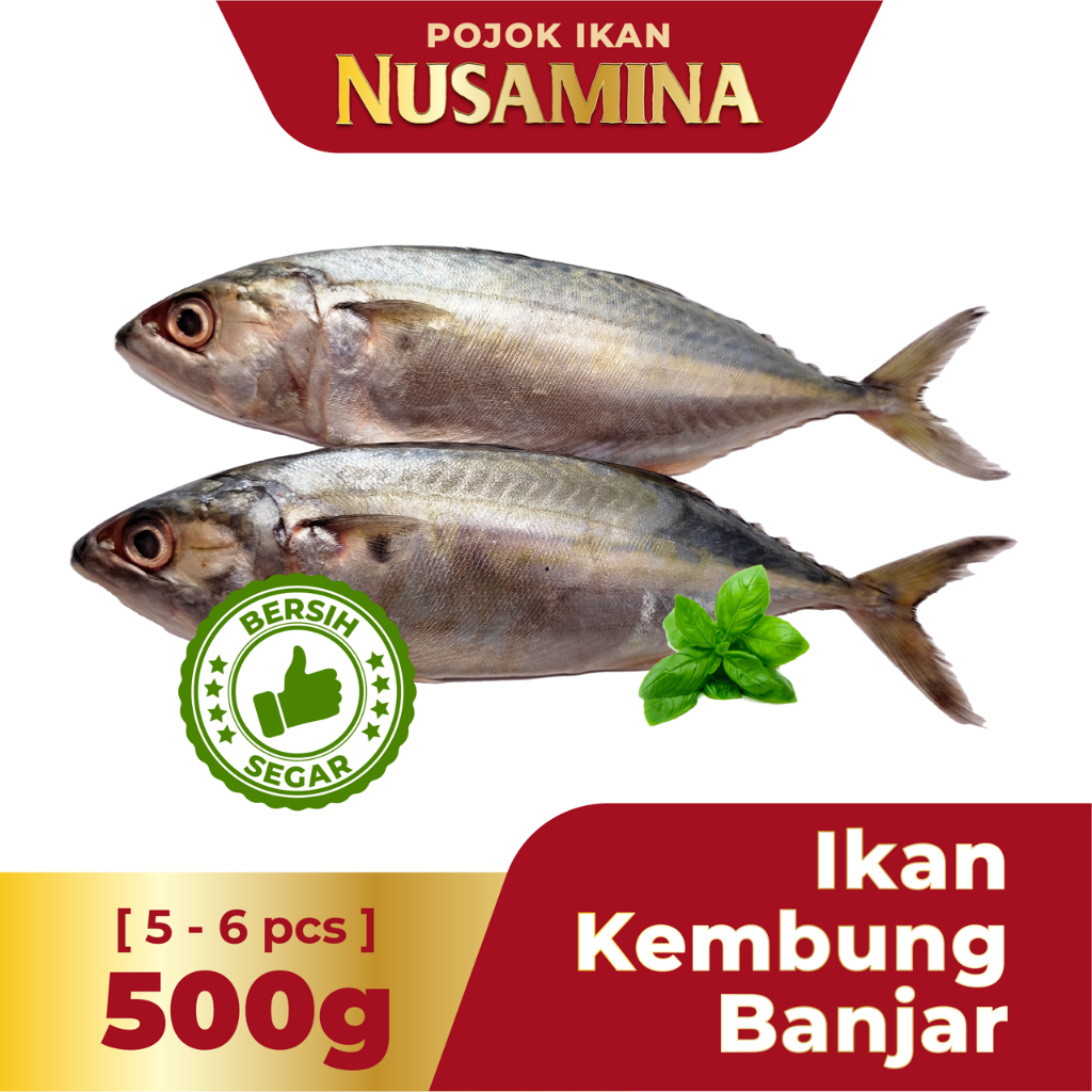 

Nusamina Ikan Kembung Banjar Bersih Segar Frozen [5-6 pcs] 500g