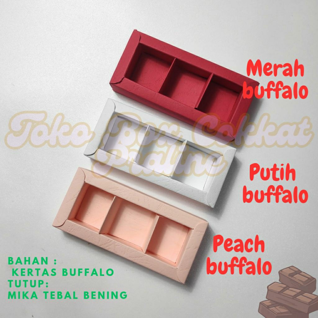 BOX PRALINE SEKAT 3 | KOTAK COKLAT | BOX MACARON KARDUS KUE