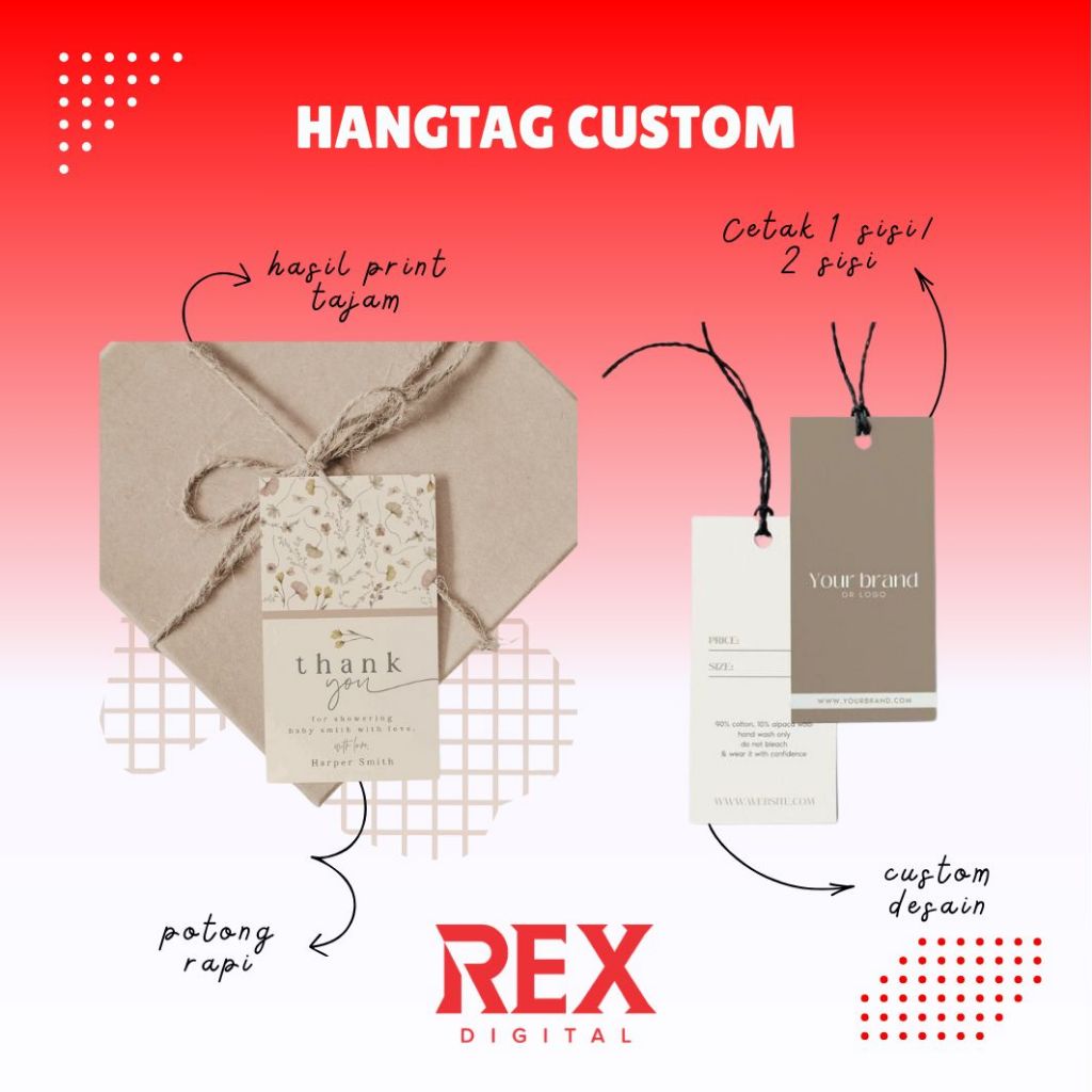 

Free design !!! hang tag tebal, label hang tag, label baju,label distro, label tag premium