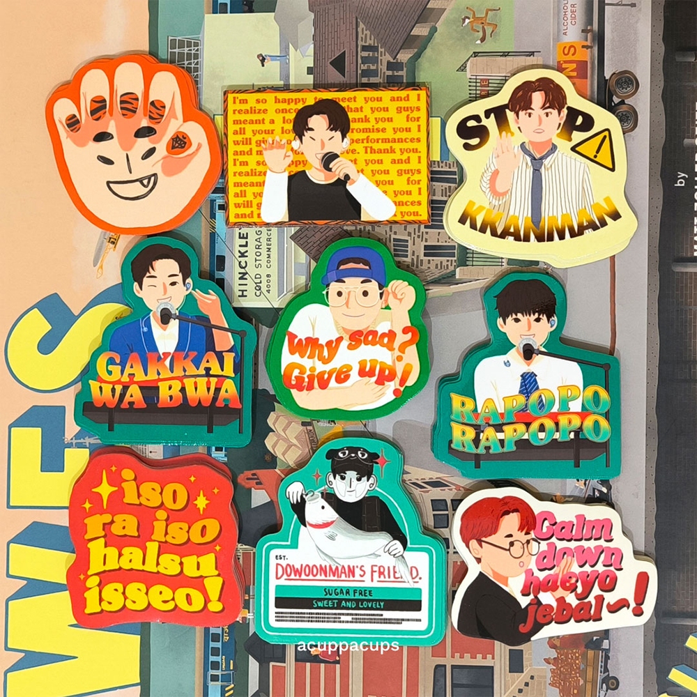 

K-Pop Motivational Inspirational versi 2 Solo Stickers Series | acuppacups