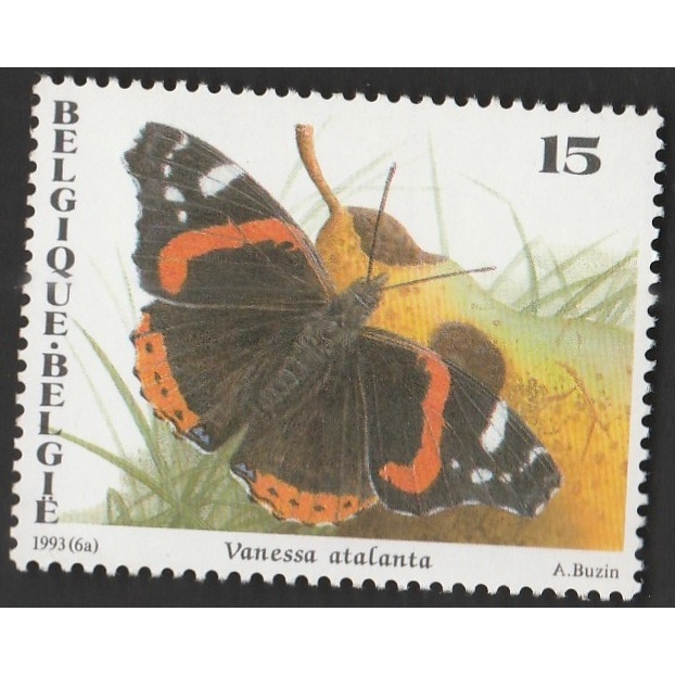 

A 12719 SATU BUAH PRANGKO BELGIE NOMINAL 15C TEMA SATWA KUPU-KUPU VANESSA ATALANTA DENGAN KONDISI BELUM ADA CAP