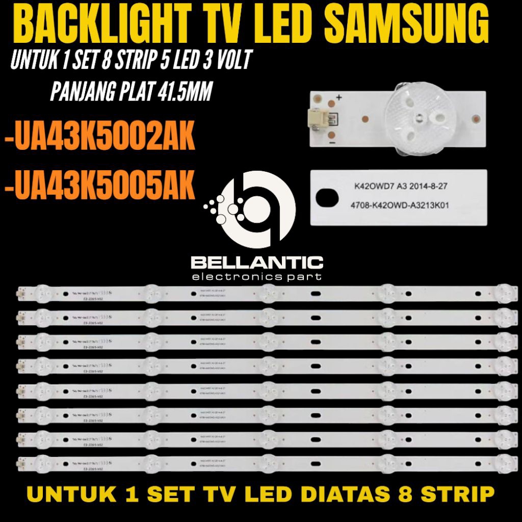 BACKLIGHT TV LED SAMSUNG 43 INCH UA-43K5005AK-UA-43K5002AK BACKLIGHT TV LED 43 INCH SAMSUNG